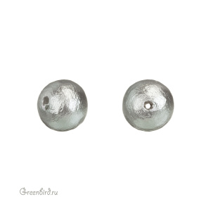 Хлопковый жемчуг 8 мм, Grey, 1 шт. (#CTP001-08-Grey)