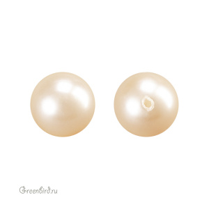 Swarovski 5818 Жемчуг полупросверленный 8 мм, светло-золотой (#539), 1 шт.