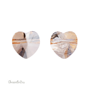 Swarovski 5742 Бусина Сердце 8 мм, золотистая дымка (#001GSHA), 1 шт.