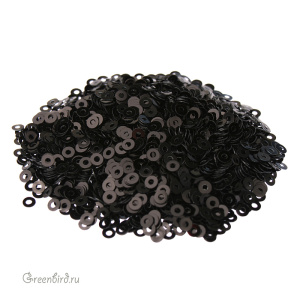 Пайетки 2мм плоские Nero (#9919)