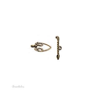 "Время рыцарей", замок-тоггл, ант. латунь, 1 шт. (#Л1358)