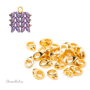 CYMBAL Концевик "Kolympos" для SuperDuo, 24K Gold Plate, 1 шт. (#SD-012357-GP)