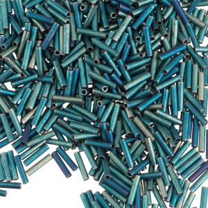 Бисер MIYUKI Slender Bugle 6 мм – Matte Metal Patina Iris (#2008), 10 г