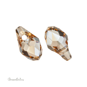 Swarovski 6007 подвеска Бриолетт 9x5 мм, золотистая дымка (#001GSHA), 1 шт.