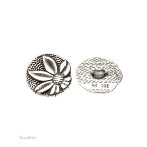 JBB Пуговица "Цветок", ант. серебро (J235-17)