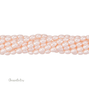 Жемчуг "Майорка" рис 7х5,5 мм, персиковый, нить (#Maj-90)