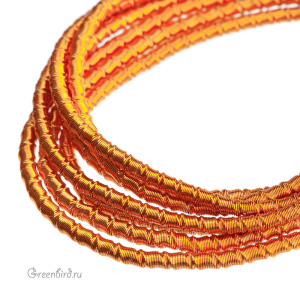 Канитель фигурная "Волна" 2 мм, медовый оранжевый (KAN4768)