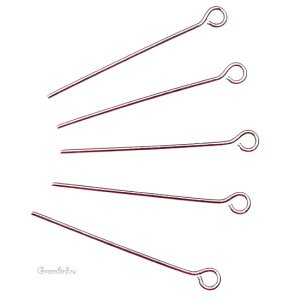 Пины с колечком 25 мм, серебро, 144 шт. (#EYP0291SP)