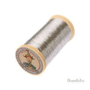 Металлизированная нить №40 Au Chinois 100 метров, Silver (#122)