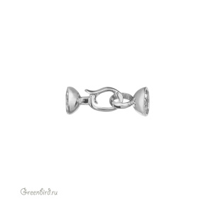 Замок часовой, родий, 1 шт. (#SV1701-Z010-R)