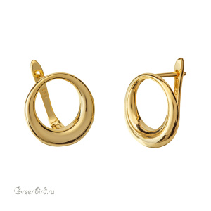 Швензы с английским замком, золото, пара (#SV1701-2272)