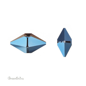 Swarovski 5747 Бусина Шип двойной 12х6 мм, синий металлик 2X (#001METBL2), 1 шт.
