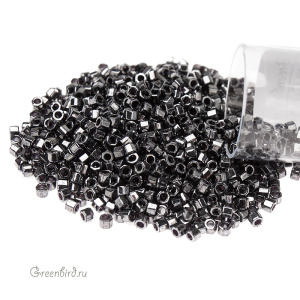 Бисер MIYUKI Delica Hex Cut шестиугольный 11/0 (#1), 4,5 г