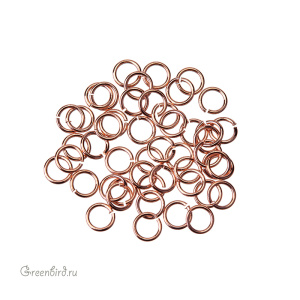 Соединительные кольца 4 мм, розовое золото, 5 гр (9B672), Корея