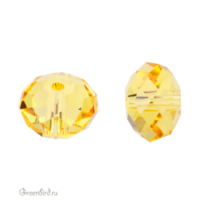 Swarovski 5040 Бусина Бриолетт 8х5 мм, светлый топаз (#226), 1 шт.