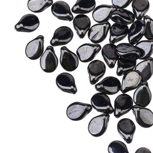 Pip Beads 5x7mm, Jet/Hematite, 5 гр (#23980/14400)