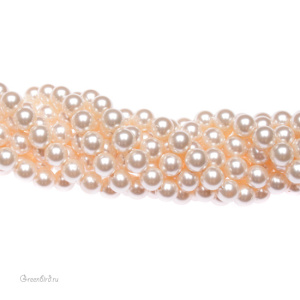 Swarovski 5810 Жемчуг 6 мм, кремово-розовый (#621), уп. 20 шт.