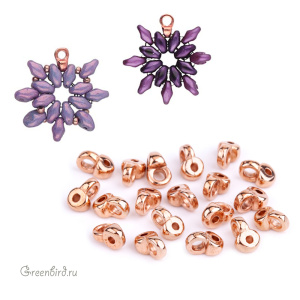 CYMBAL Концевик "Remata" для SuperDuo, розовое золото, 1 шт. (#SD-012051-RG)