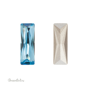 Swarovski 4547 Багет Принцесса 15x5 мм, аквамарин (#202), 1 шт.