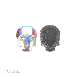 Swarovski 2856 Термостразы Череп 10x7,5 мм, прозрачный радужный (#001AB), 1 шт.