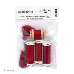 Набор ниток AVAS с тонкой нитью, Rouge