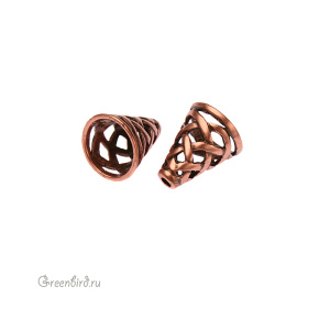 JBB Концевик-конус "Плетеный", ант. медь (JB-7508)