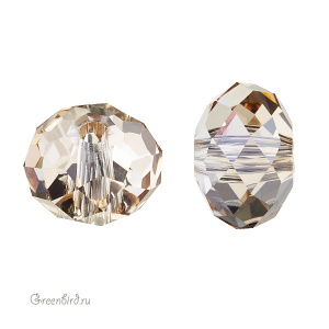 Swarovski 5041 Бусина Бриолетт с большим отверстием 18х12 мм, золотистая дымка (#001GSHA), 1 шт.