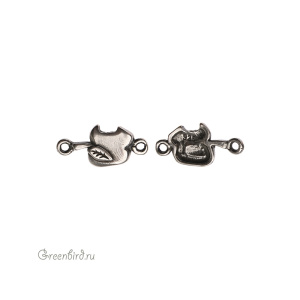 JBB Коннектор "Яблоко", ант. серебро (JB-7368)