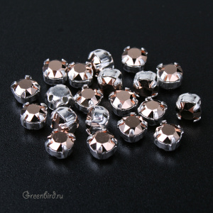 Swarovski 53200 Шатон Монтис SS16, серебро, розовое золото (#001ROGL), уп. 20 шт.