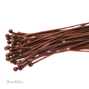 Пины с шариком 50 мм, ант. медь, уп. 50 шт. (#17409-COP)