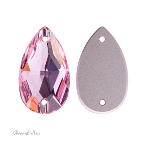 Swarovski пришивные 3230 Капля 28х17 мм, светло-розовый (#223), 1 шт.