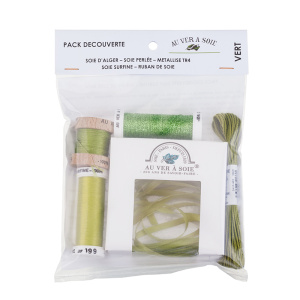 Набор ниток AVAS с шелковой лентой, Vert Clair