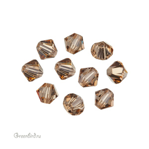 Swarovski 5328 Биконусы 5 мм, светлый колорадский топаз (#246), уп. 10 шт.