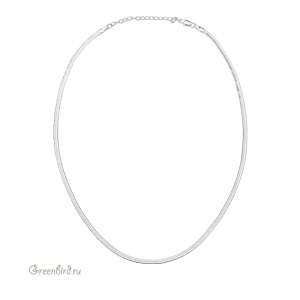 Цепочка с замочком "Снейк" 45 см, родий, 1 шт. (#Chain-1000R)