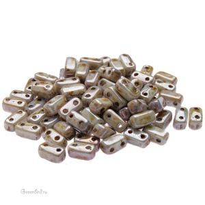 Bricks 3x6mm, Luster Marble/Green, 10 гр (#LN02010)