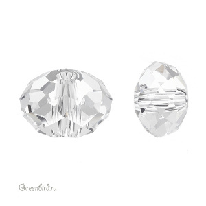 Swarovski 5041 Бусина Бриолетт с большим отверстием 18х12 мм, прозрачный (#001), 1 шт.