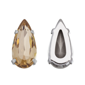 ÐÑÐ¸ÑÑÐ°Ð»Ð» Ð² Ð¾Ð¿ÑÐ°Ð²Ðµ 4322C 18x9 Ð¼Ð¼ Crystalbird - Light Colorado Topaz (#246), ÑÐ¾Ð´Ð¸Ð¹, 1 ÑÑ. (#CBCS-0044)