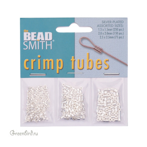 Кримпы, 3 размера, серебро, уп. 475 шт. (#TCBASSTS-R)