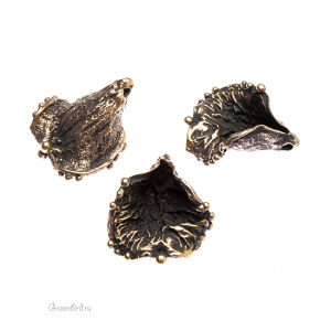 "Вальс цветов", подвеска, ант. латунь, 1 шт. (#Л0816)