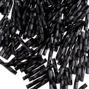 Бисер MIYUKI Twisted Bugle 12mm – Black (#401), 10 г