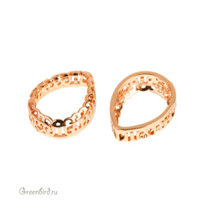 Оправа для кристаллов Pear 14х10 мм, золото, 1 шт. (#002GOLD)