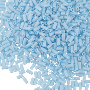 Бисер MIYUKI Bugle 3mm – Matte Opaque Turquoise AB (#413FR), 10 г