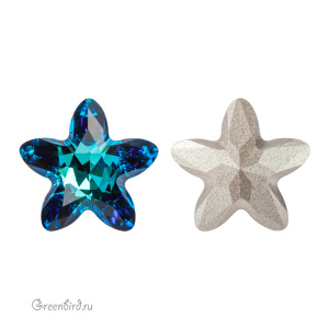 Swarovski 4754 Старблум 13x13,5 мм, бермуда синий (#001BB), 1 шт.