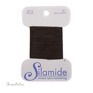 Нитки Silamide карт. тёмно-коричневый (#451)