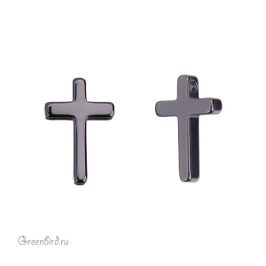 Подвеска "Крестик", gunmetal, 1 шт. (#SV1701-Pendant-57B)