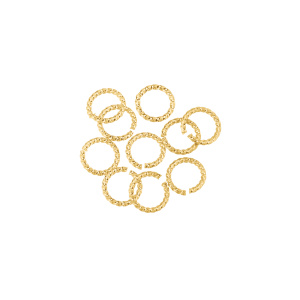 Витые соединительные кольца 7 мм, золото, 10 шт. (#SVA-Rings-013G)