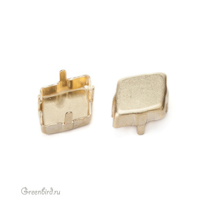 4929 Оправа без отверстий для Tilted Spike 14х10,5 мм, латунь