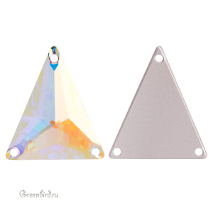 Swarovski пришивные 3271 Треугольник 25х28,7 мм, прозрачный радужный (#001AB), 1 шт.