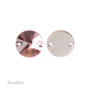 Swarovski пришивные 3200 Риволи 12 мм, нежно-розовый (#257), 1 шт.