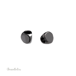 Бусина "Триплет" 3,4 мм, gunmetal, 1 шт. (#SVABM-40T)